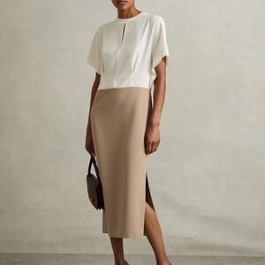 Reiss, Miller midi dress, navy